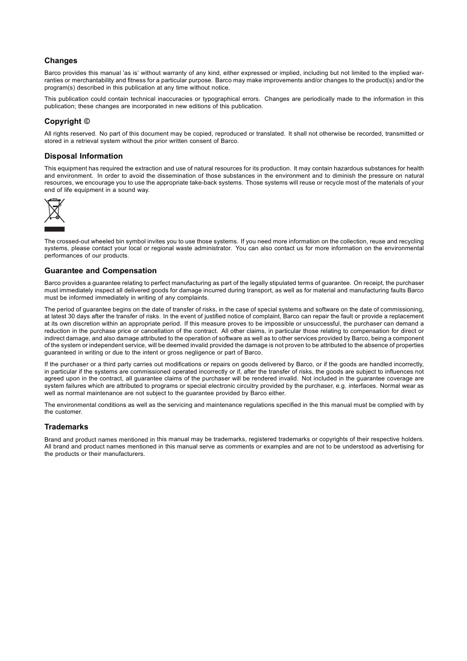 Barco GALAXY NW-12 User Manual | Page 3 / 35
