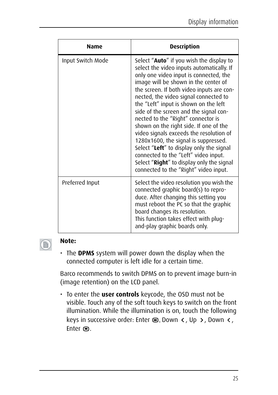 Barco Nio Fusion 4MP User Manual | Page 25 / 35