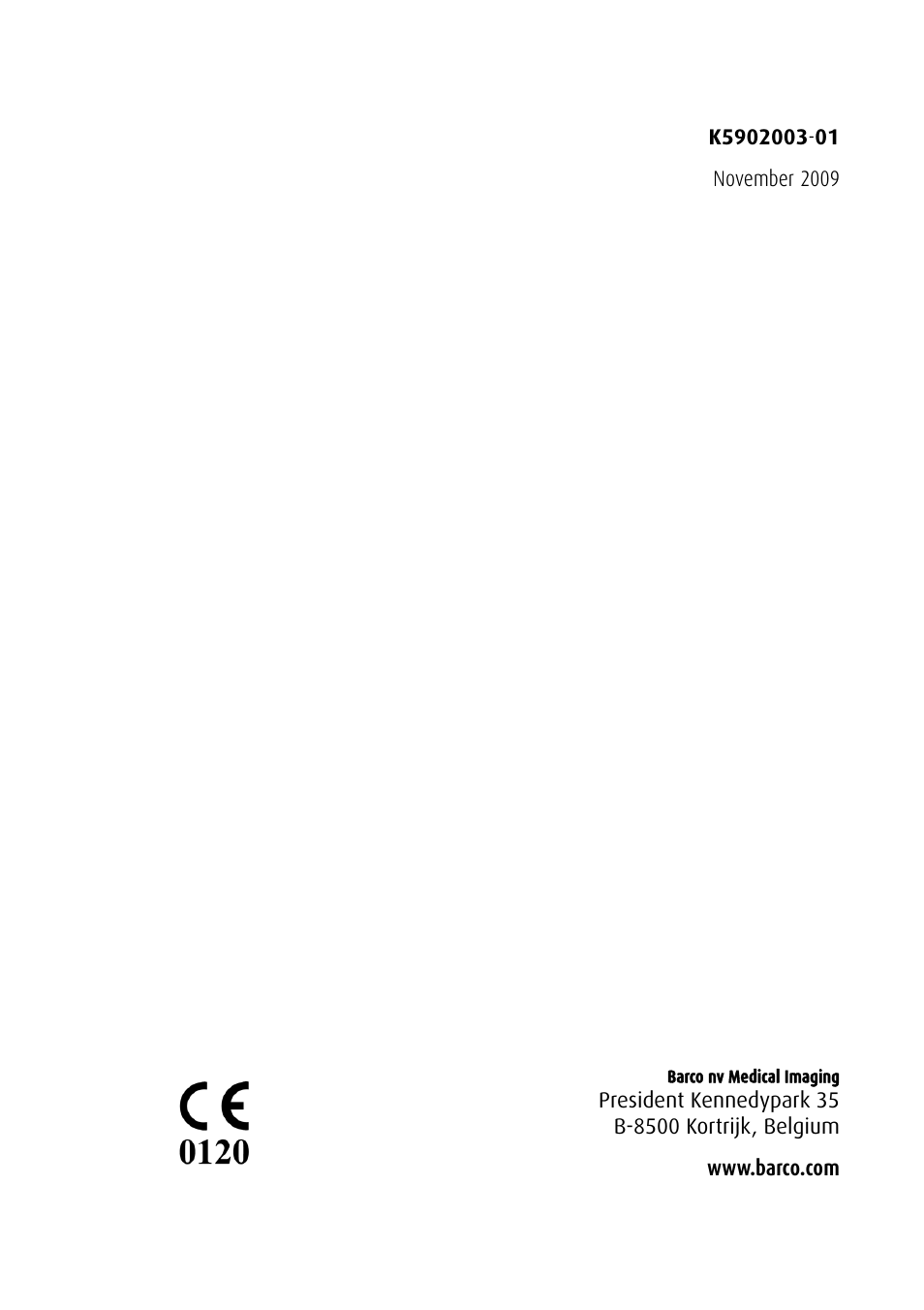 Barco Nio Fusion 4MP User Manual | Page 35 / 35