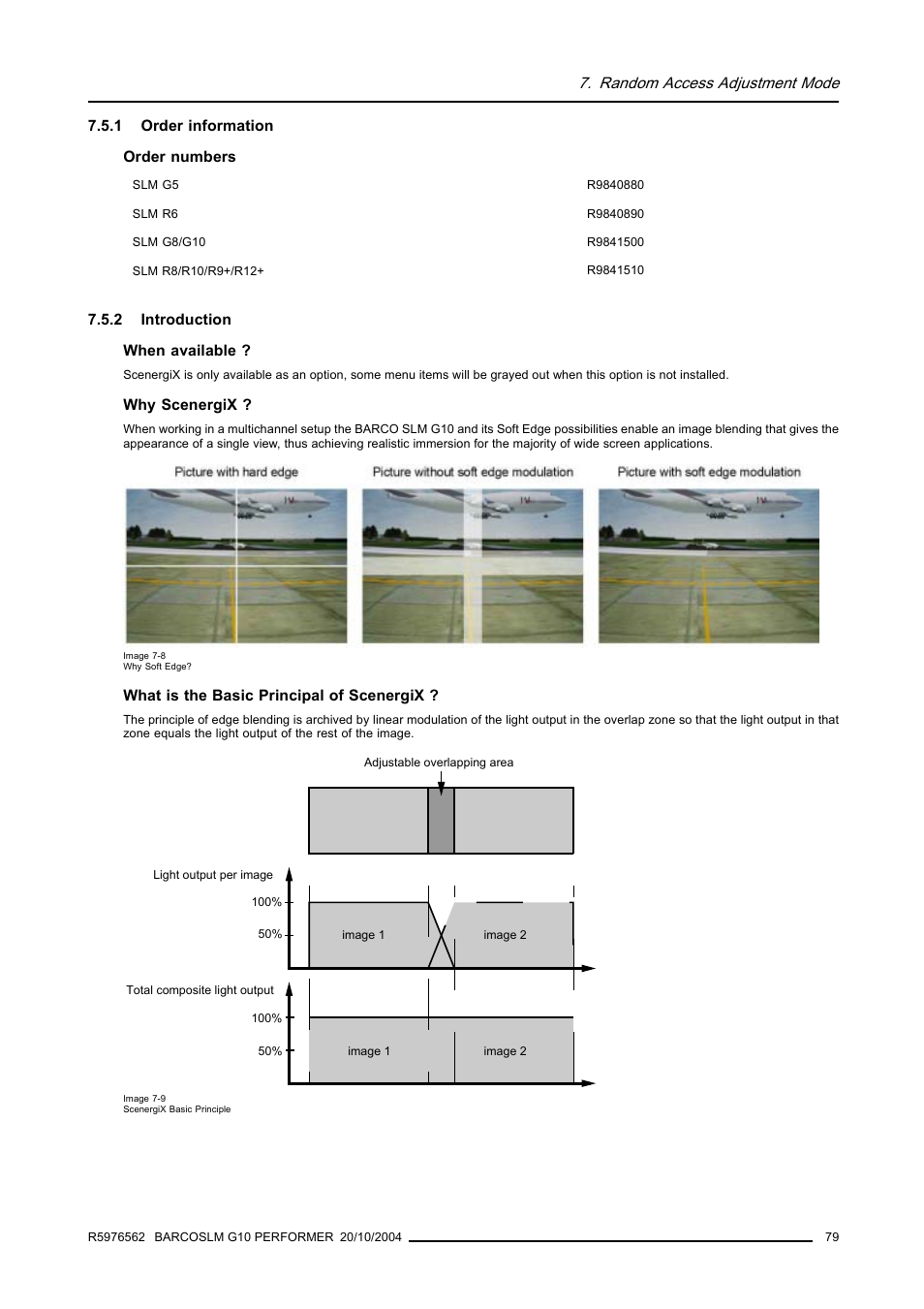 1 order information, 2 introduction, Order information | Introduction | Barco R5976562 User Manual | Page 83 / 135