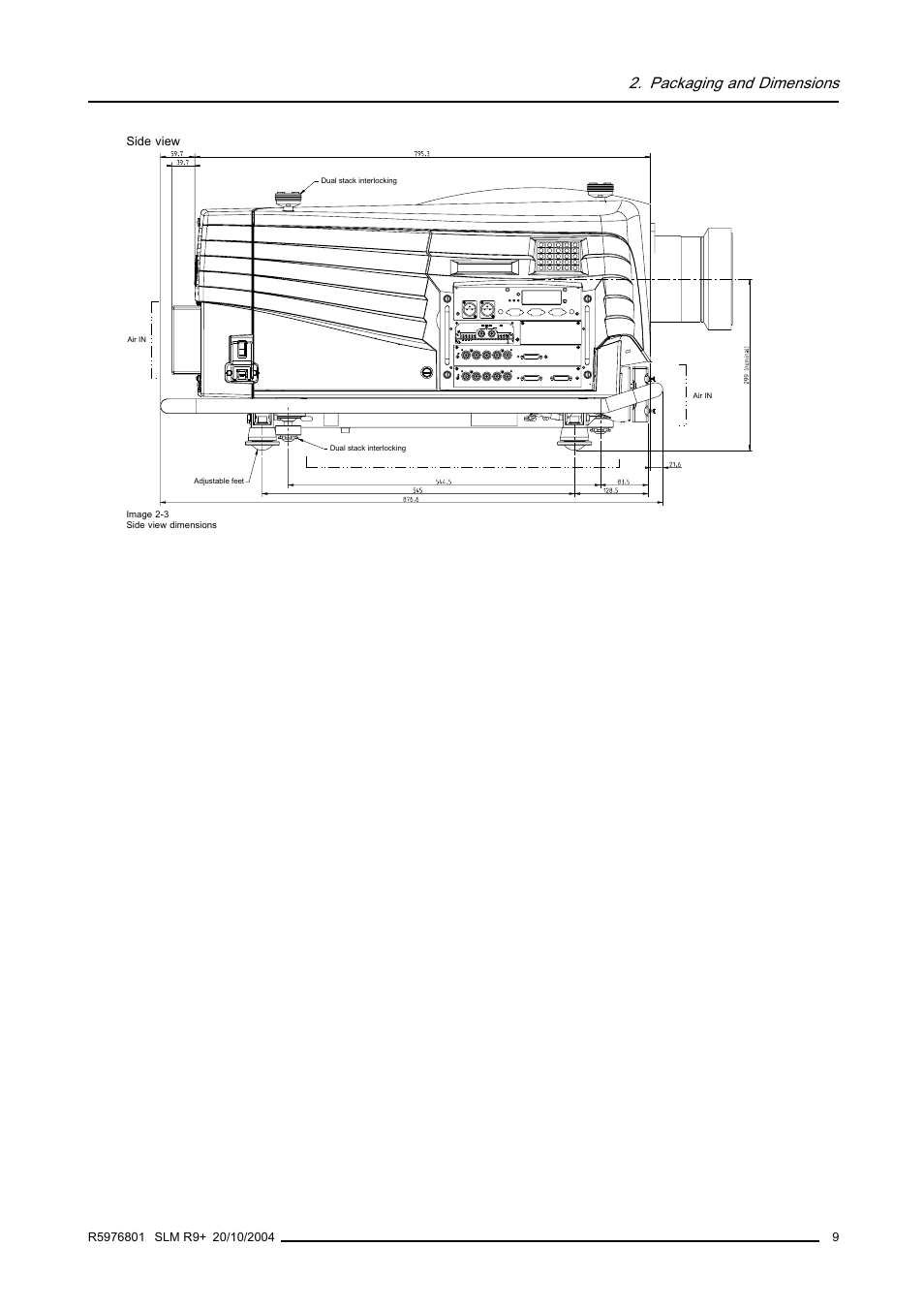 Packaging and dimensions | Barco R9010310 User Manual | Page 13 / 135