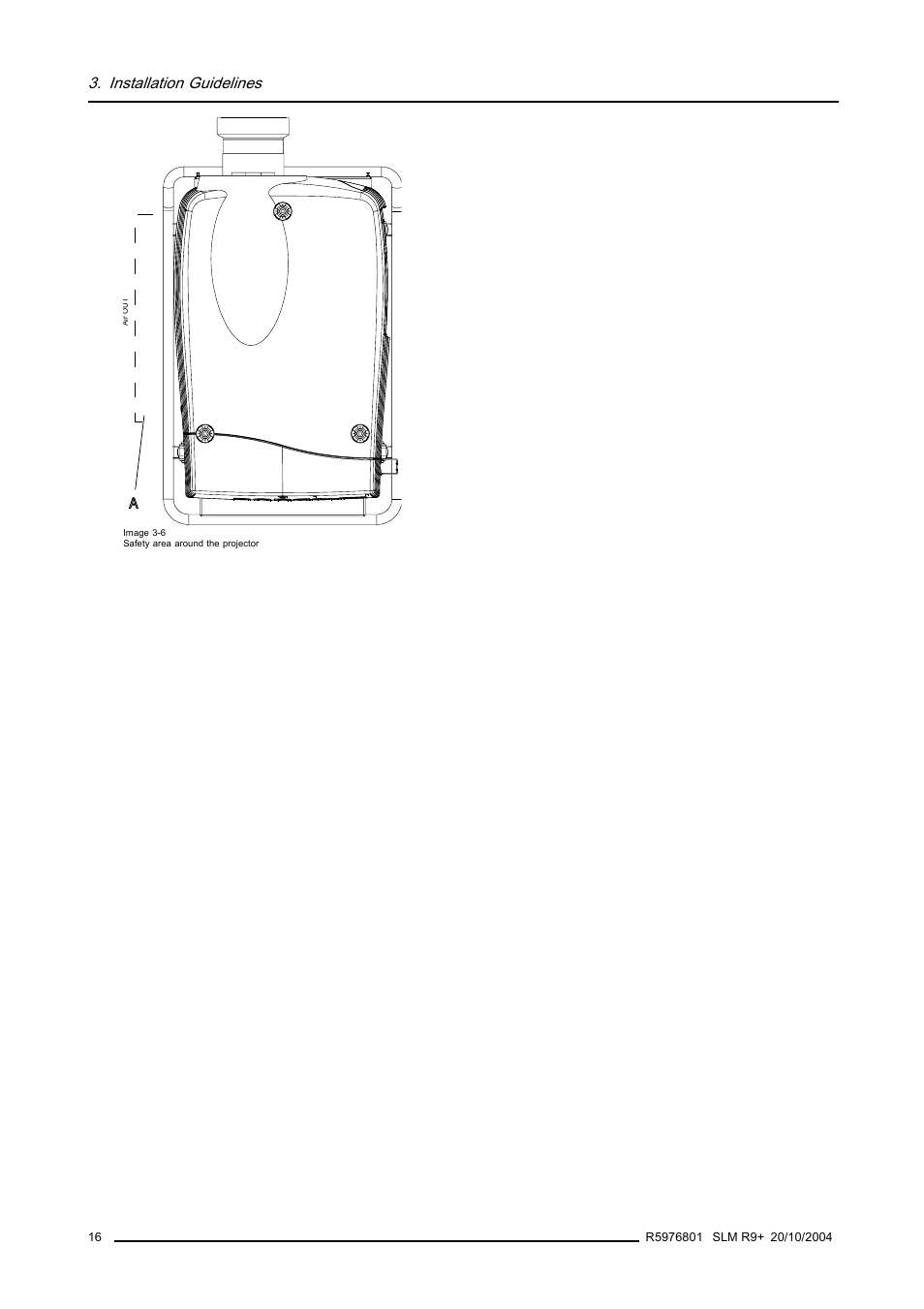 Installation guidelines | Barco R9010310 User Manual | Page 20 / 135