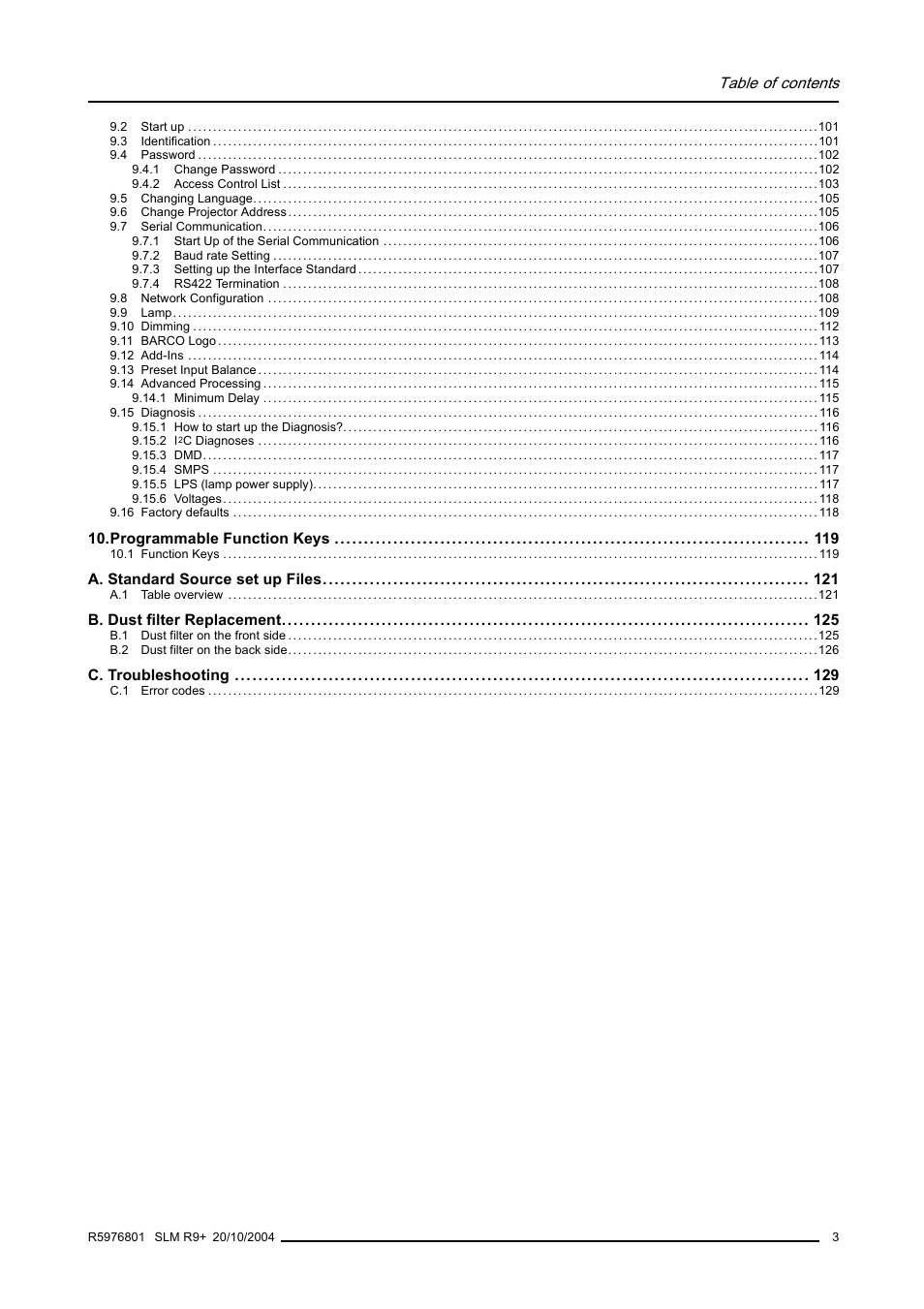 Barco R9010310 User Manual | Page 7 / 135