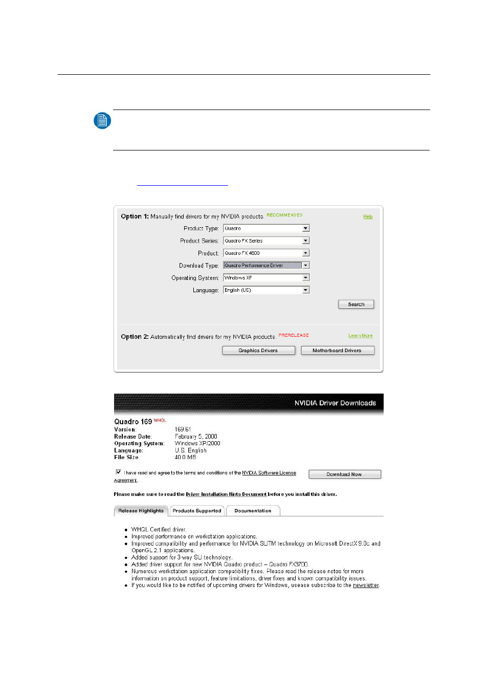 3 downloading the correct drivers | Barco LC-5621 User Manual | Page 18 / 59