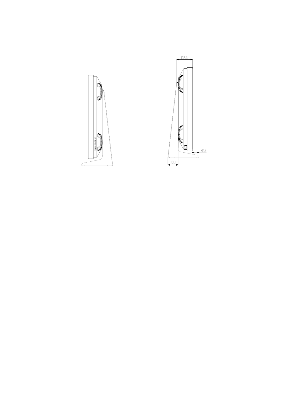 Figure 24: lc-5621 side view | Barco LC-5621 User Manual | Page 48 / 59