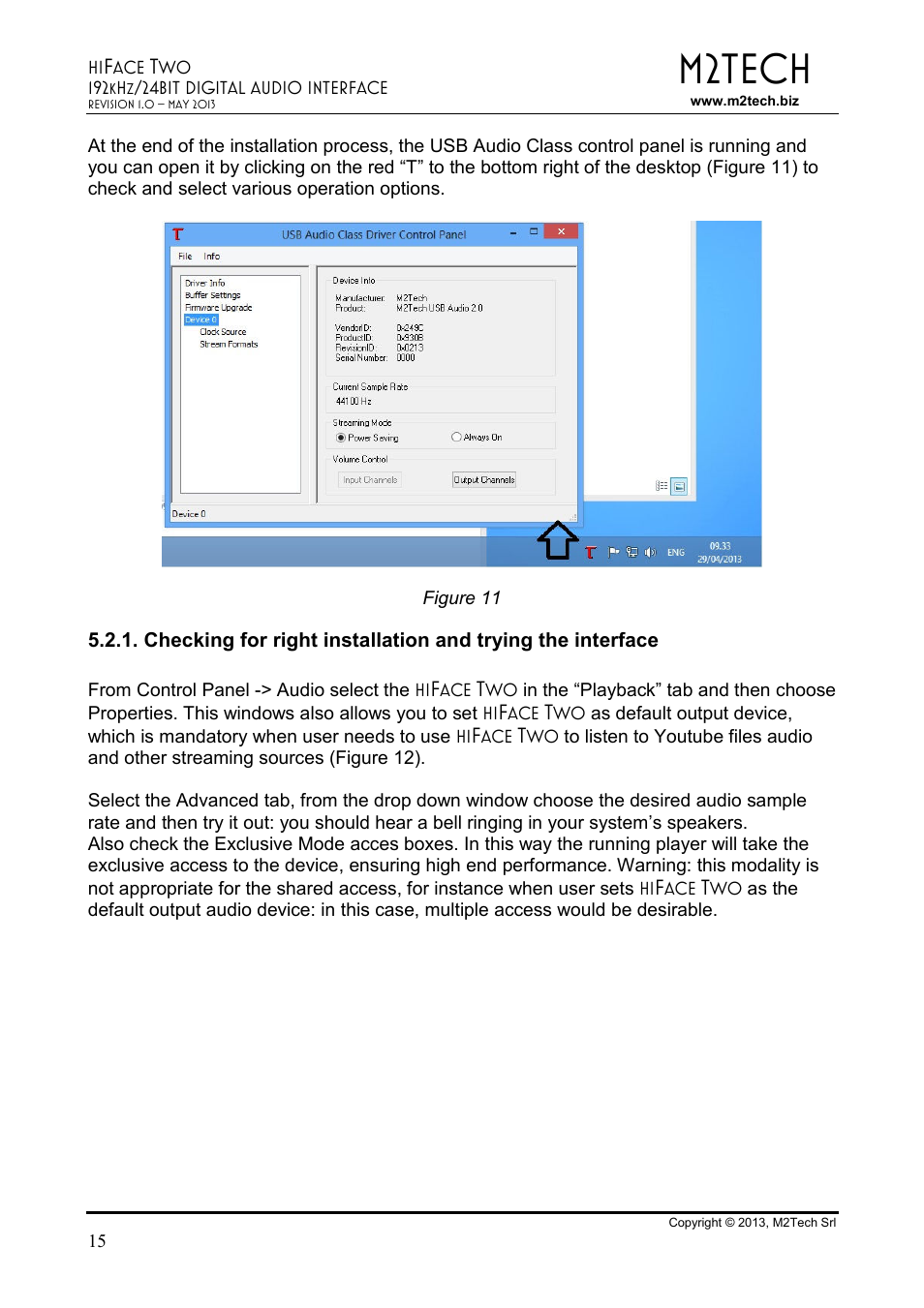 M2tech | M2TECH hiFace Two User Manual | Page 15 / 31