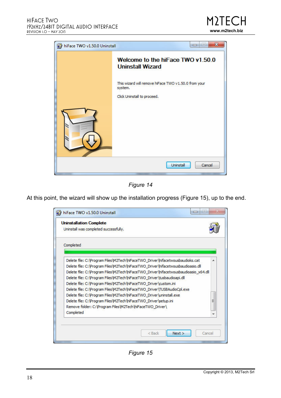 M2tech | M2TECH hiFace Two User Manual | Page 18 / 31