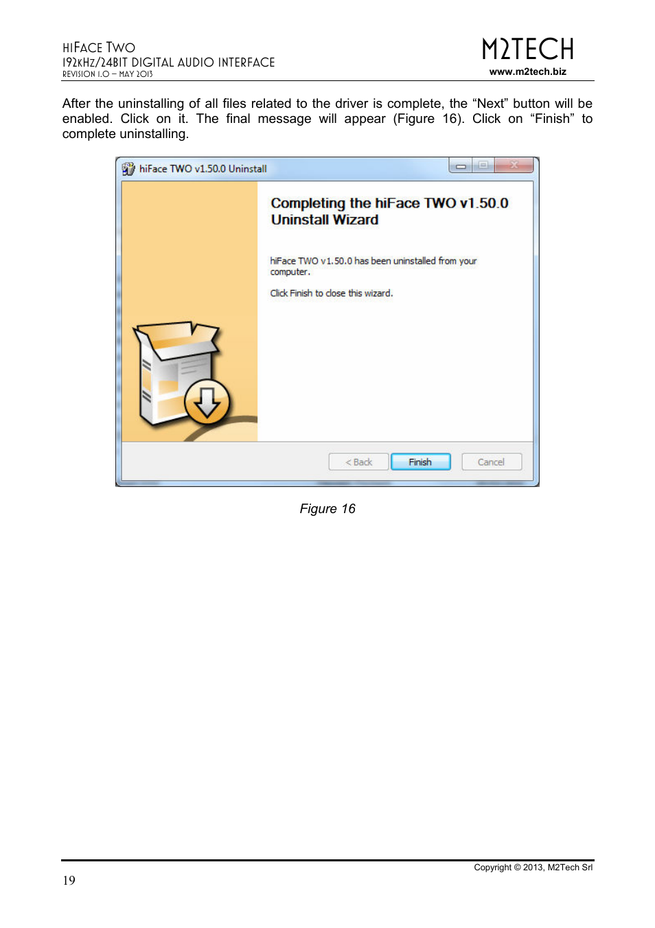 M2tech | M2TECH hiFace Two User Manual | Page 19 / 31