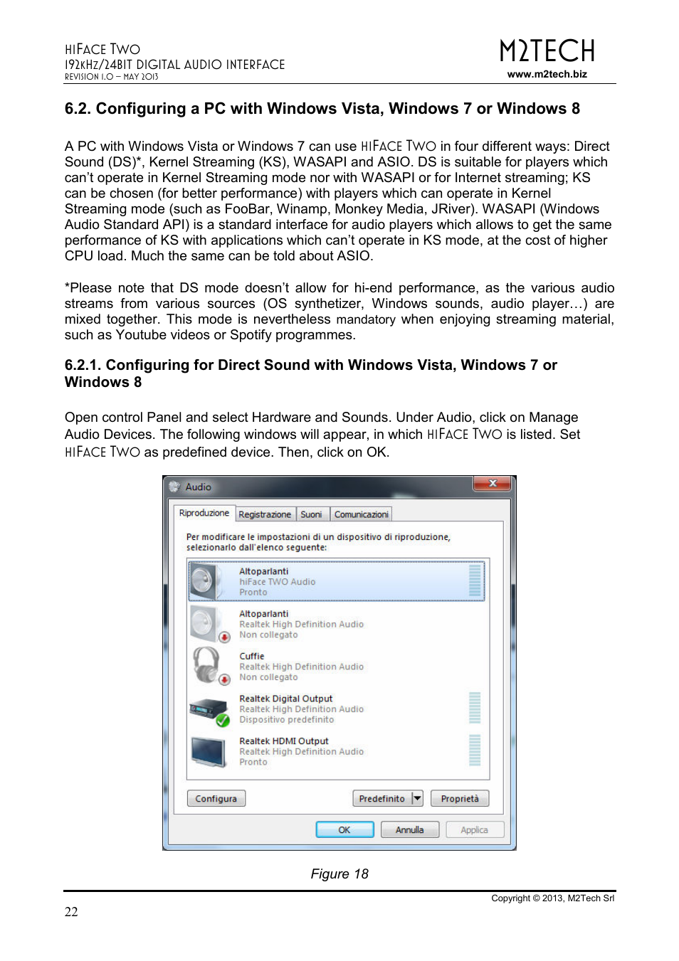 M2tech | M2TECH hiFace Two User Manual | Page 22 / 31