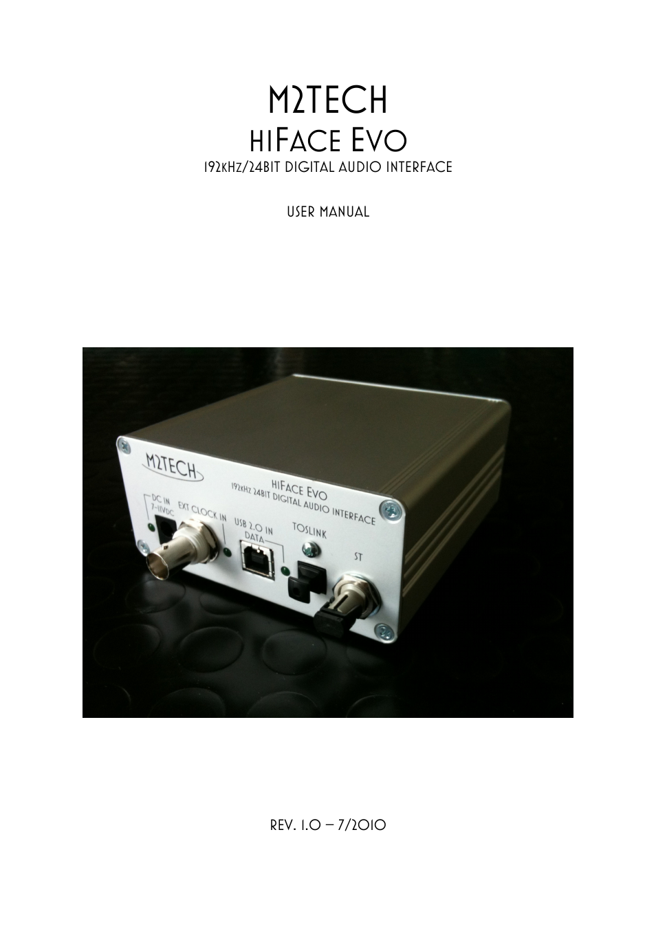 M2TECH hiFace Evo User Manual | 23 pages