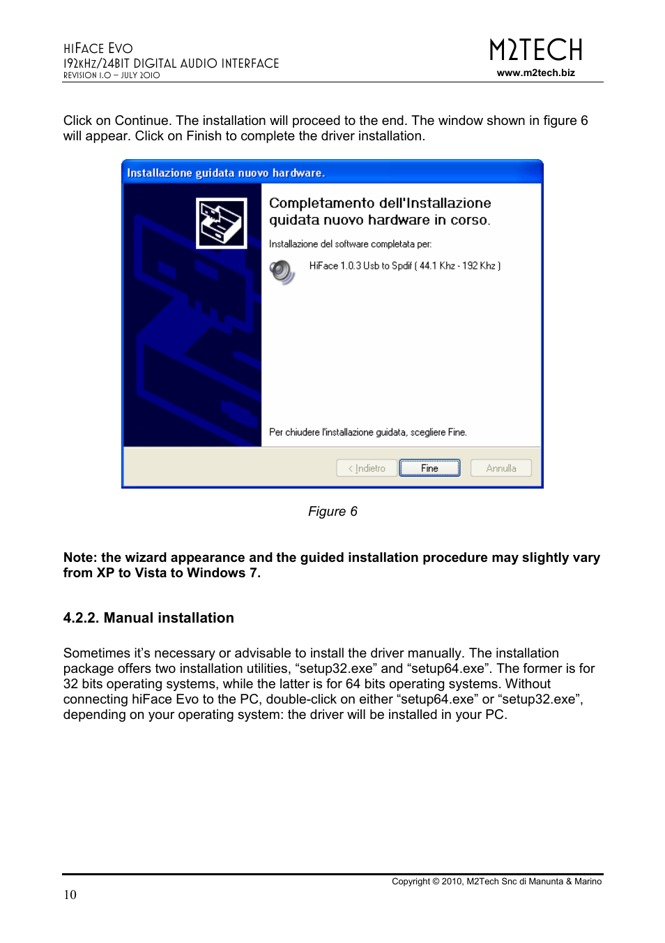 M2tech | M2TECH hiFace Evo User Manual | Page 10 / 23