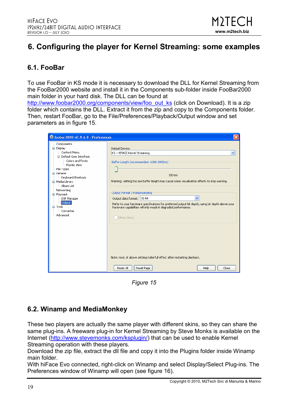 M2tech | M2TECH hiFace Evo User Manual | Page 19 / 23
