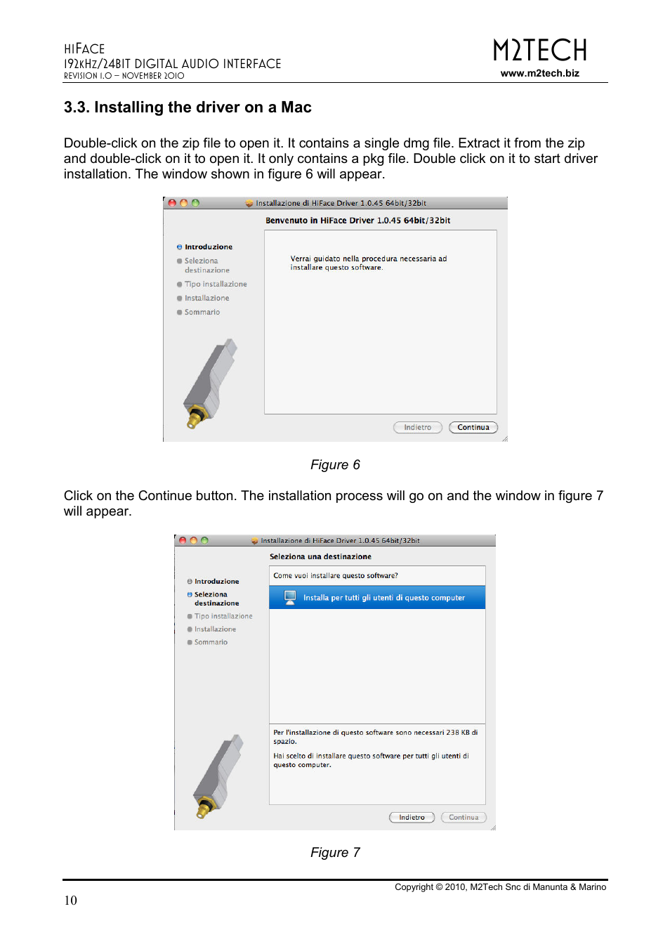 M2tech | M2TECH hiFace User Manual | Page 10 / 22