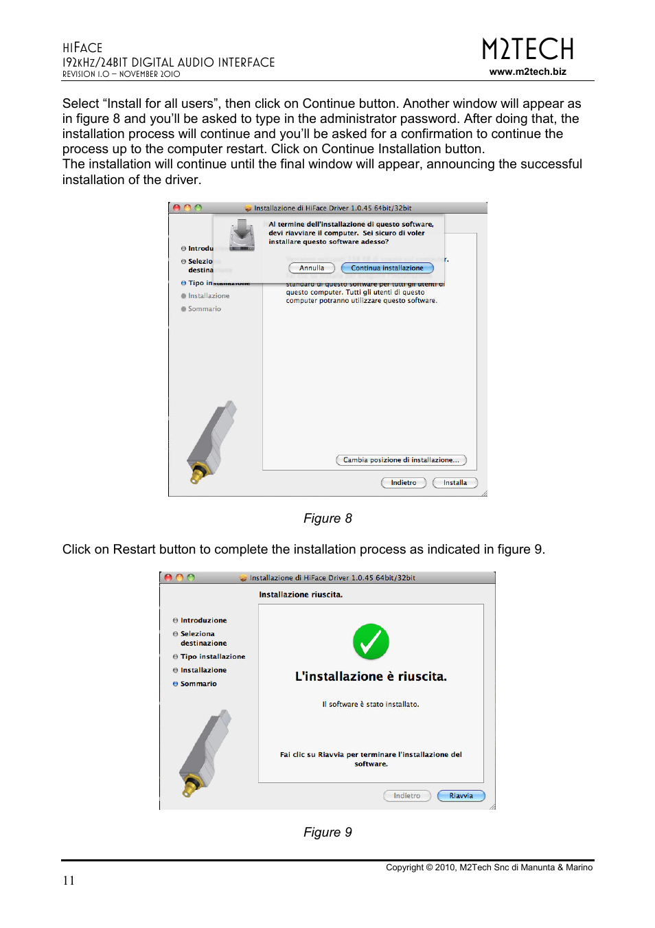 M2tech | M2TECH hiFace User Manual | Page 11 / 22