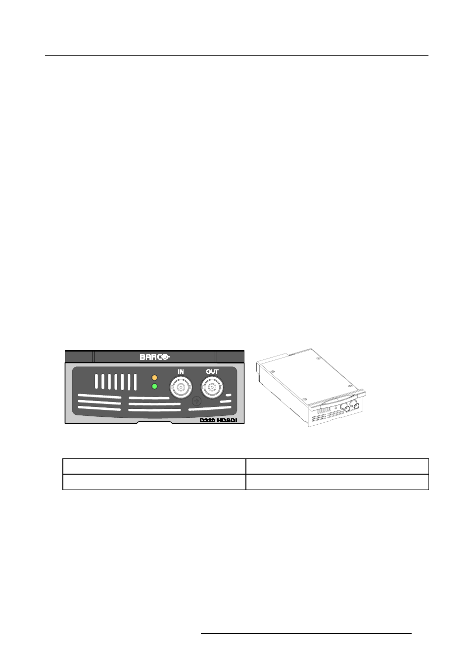 Input modules technical info, Order info | Barco D320PL User Manual | Page 21 / 39