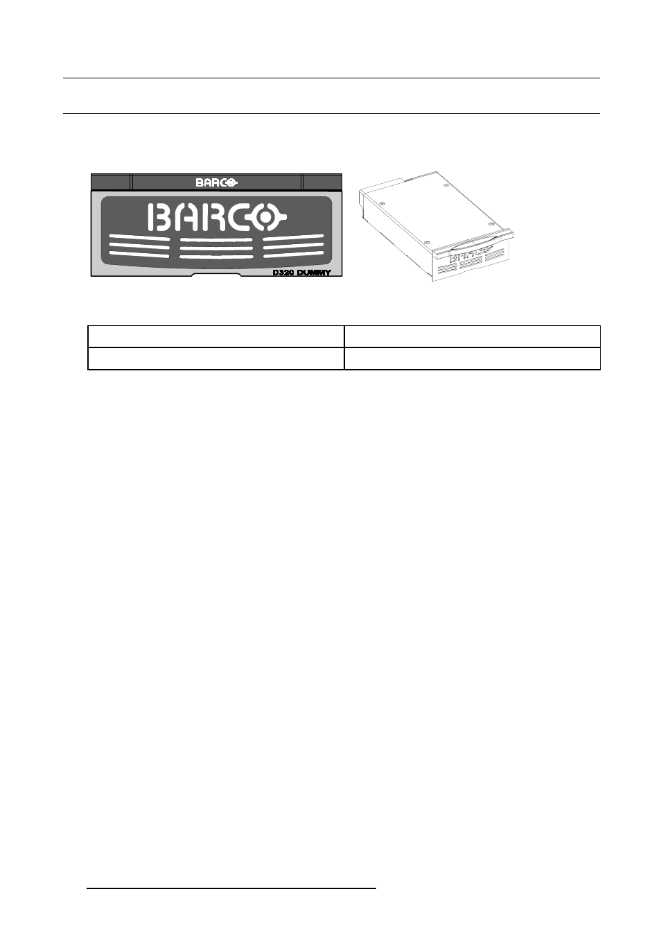 7 dummy input module, 7dummy input module, Dummy input module | Barco D320PL User Manual | Page 24 / 39