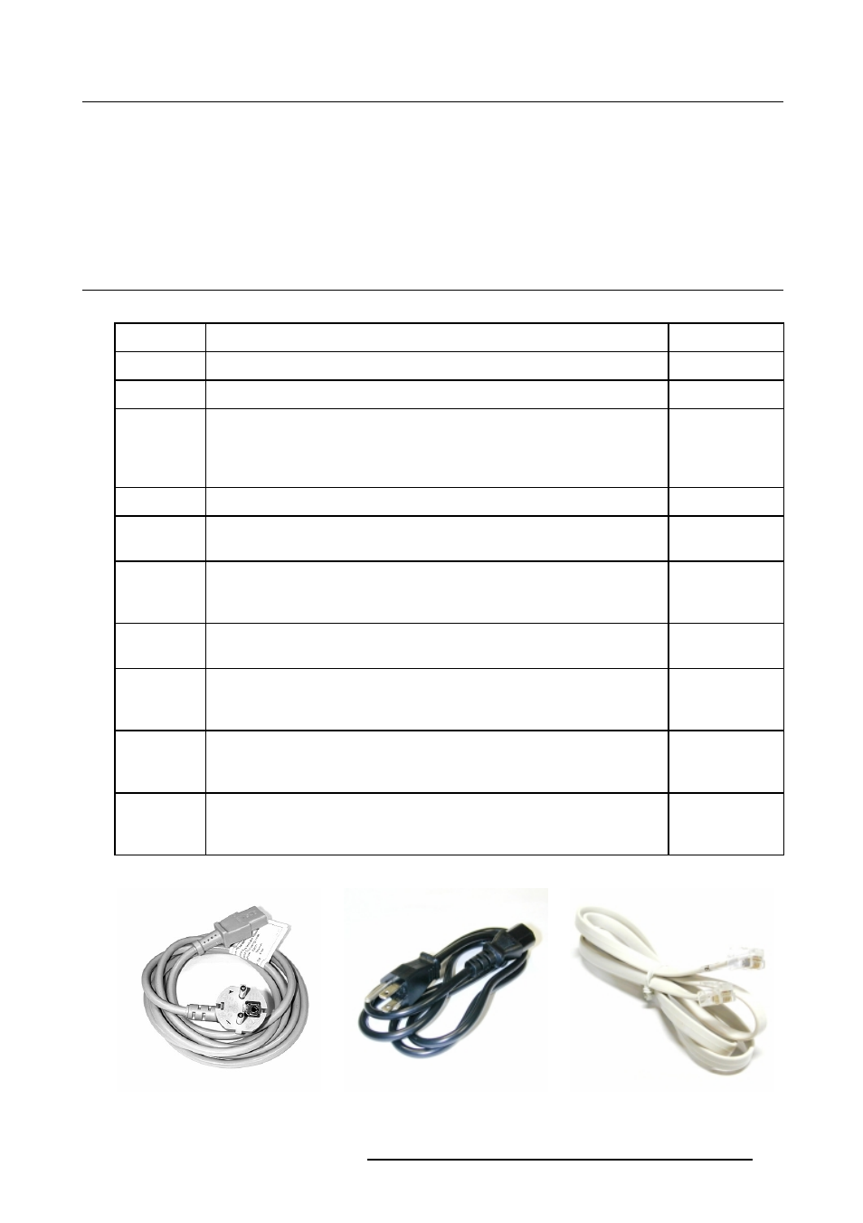 Cables and accessories for the d320pl digitizer, 1 cables and accessories, 1cables and accessories | Barco D320PL User Manual | Page 25 / 39
