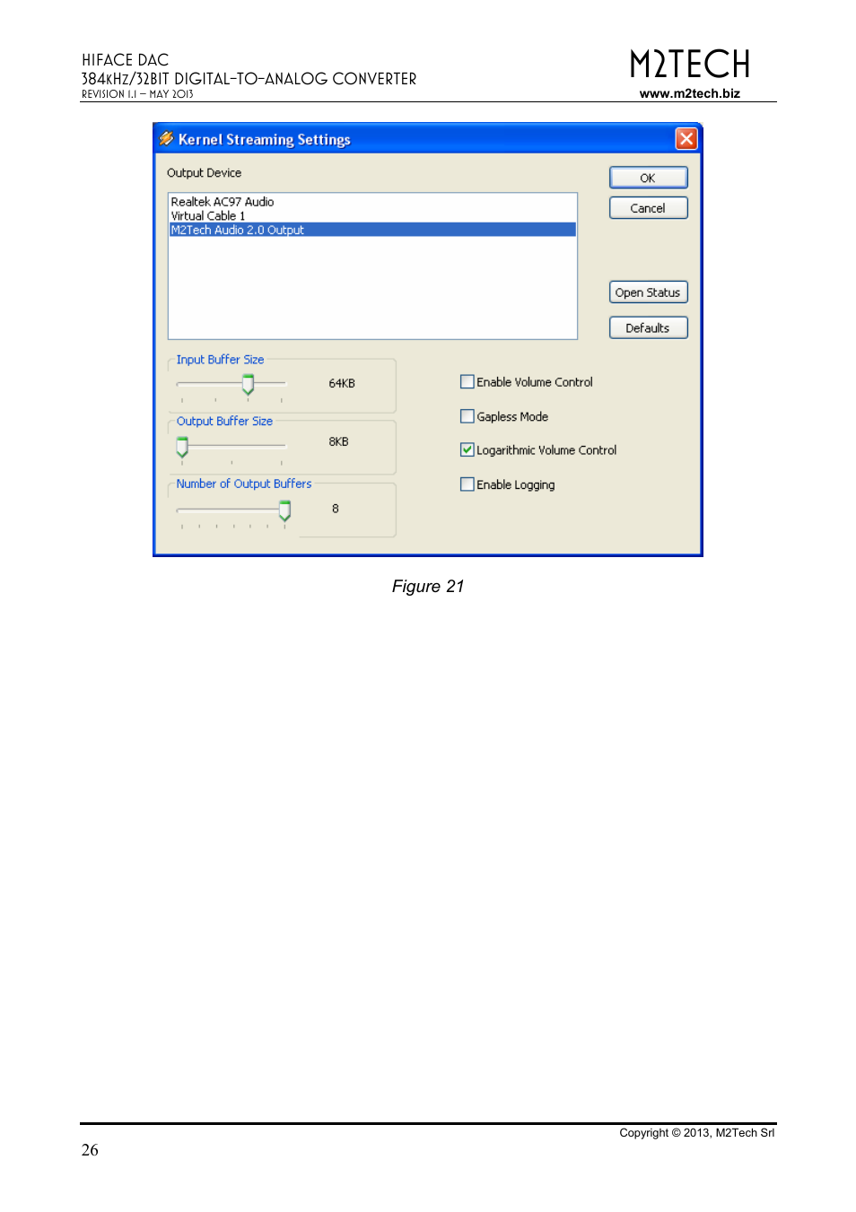 M2tech | M2TECH hiFace Dac User Manual | Page 26 / 32