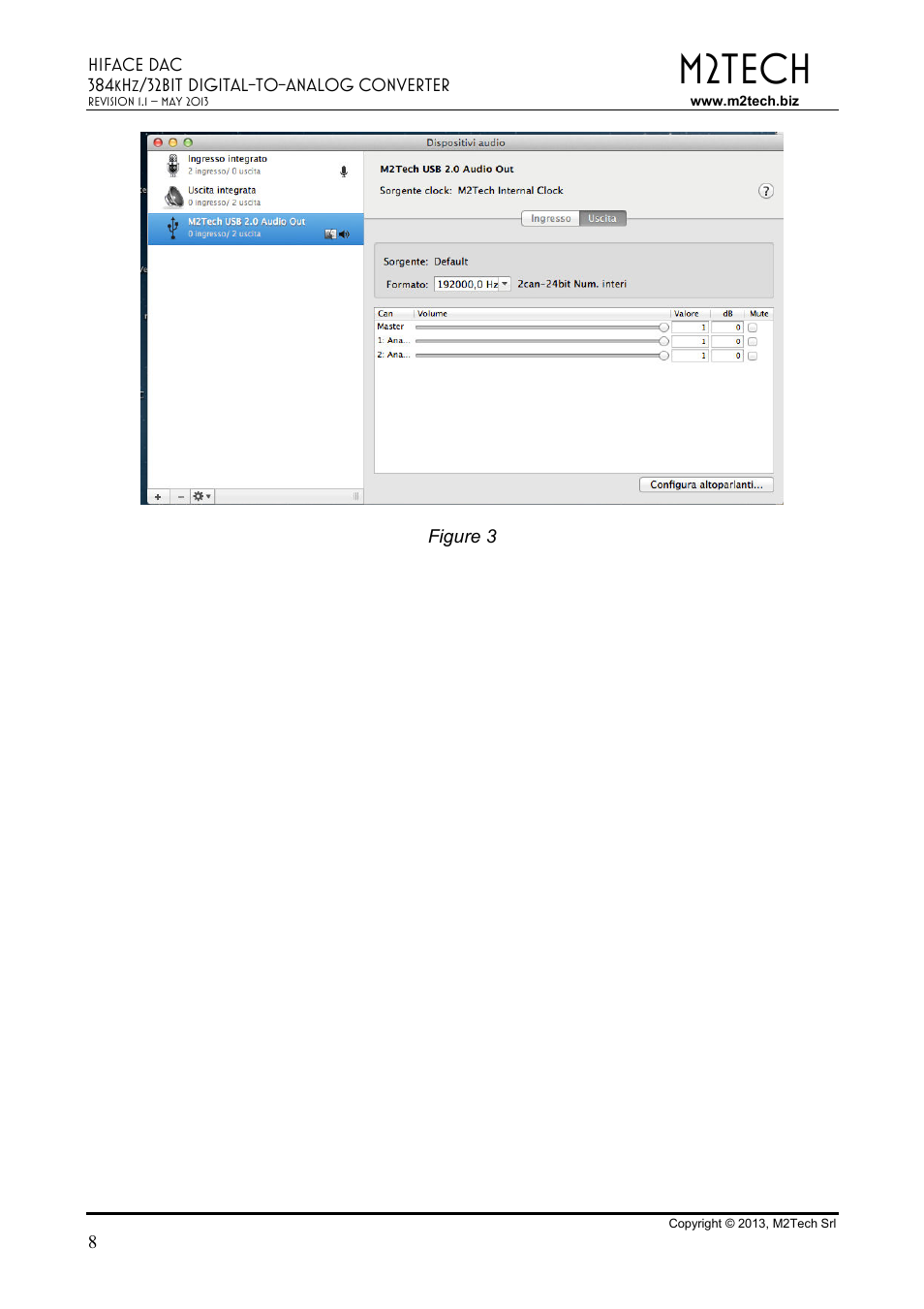 M2tech | M2TECH hiFace Dac User Manual | Page 8 / 32