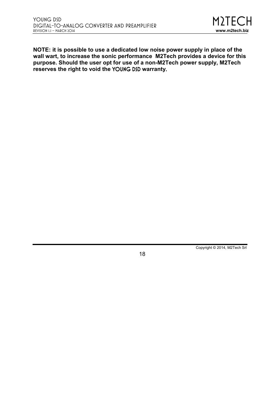 M2tech | M2TECH Young DSD User Manual | Page 18 / 88