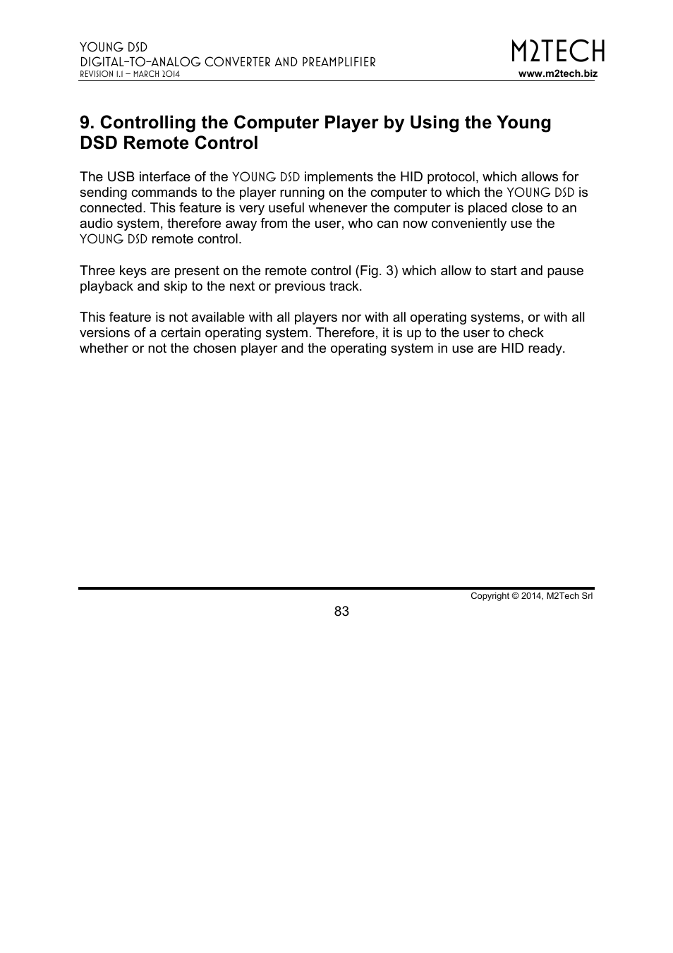 M2tech | M2TECH Young DSD User Manual | Page 83 / 88