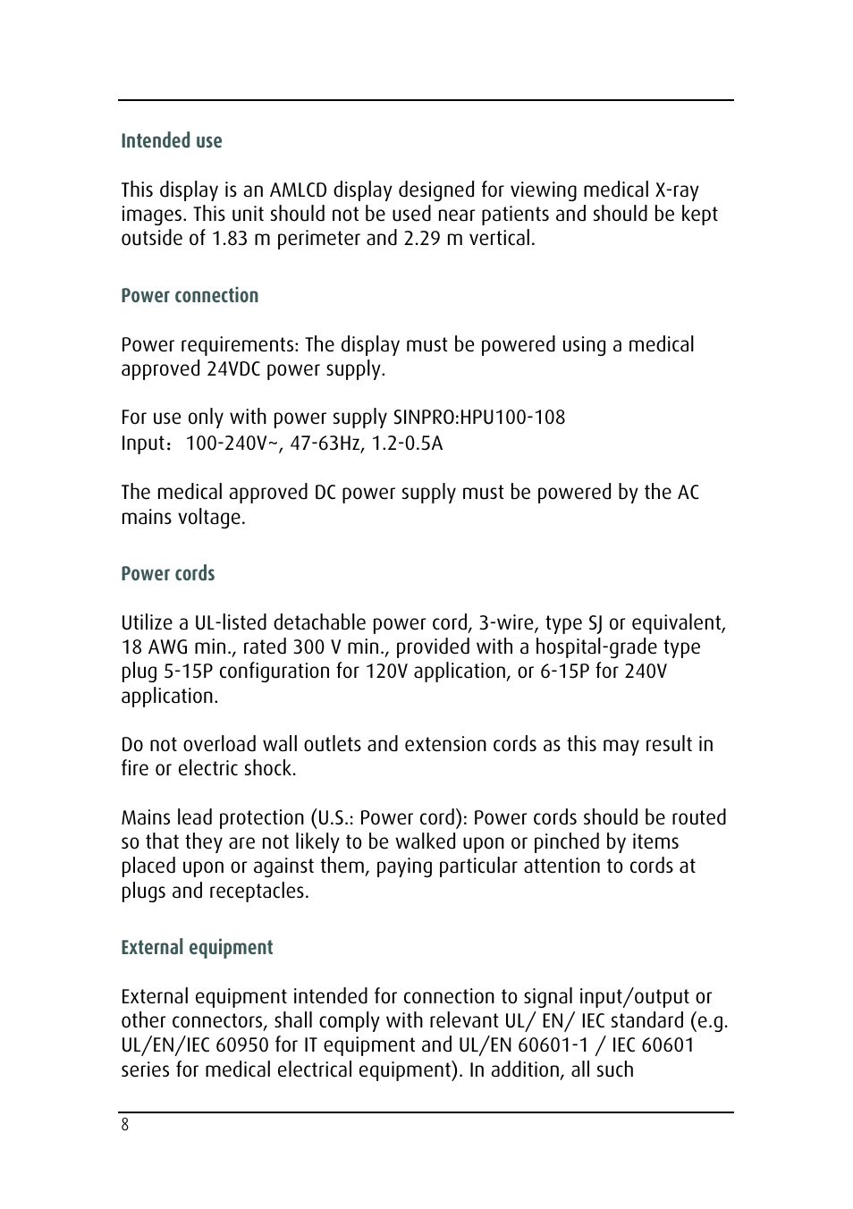 Barco MDRC-2124 User Manual | Page 8 / 48
