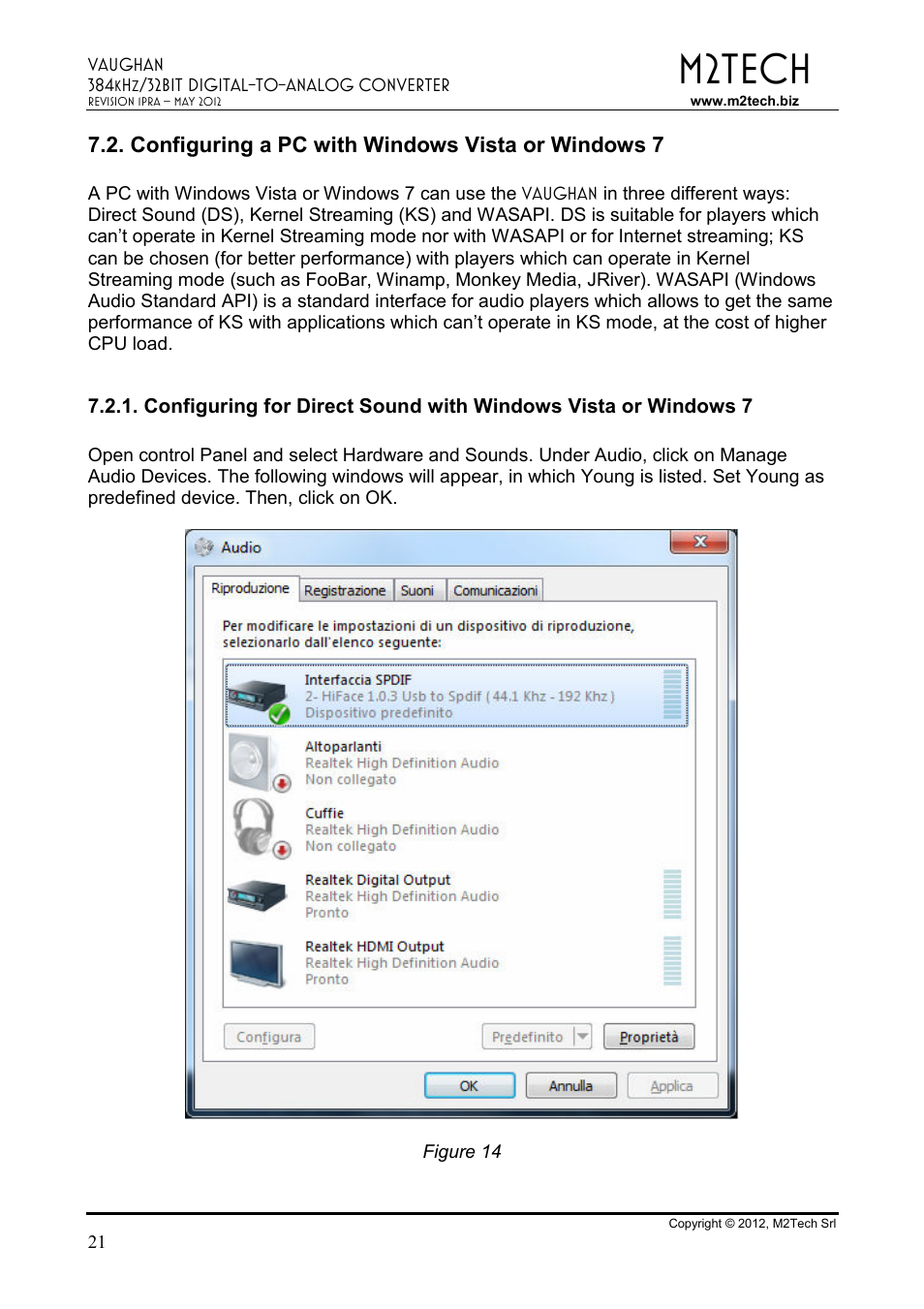 M2tech | M2TECH Vaughan User Manual | Page 21 / 33