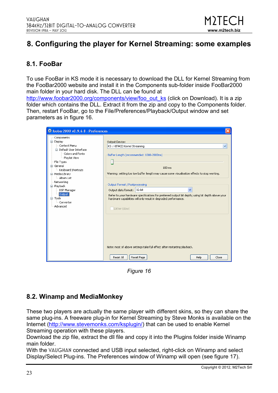 M2tech | M2TECH Vaughan User Manual | Page 23 / 33