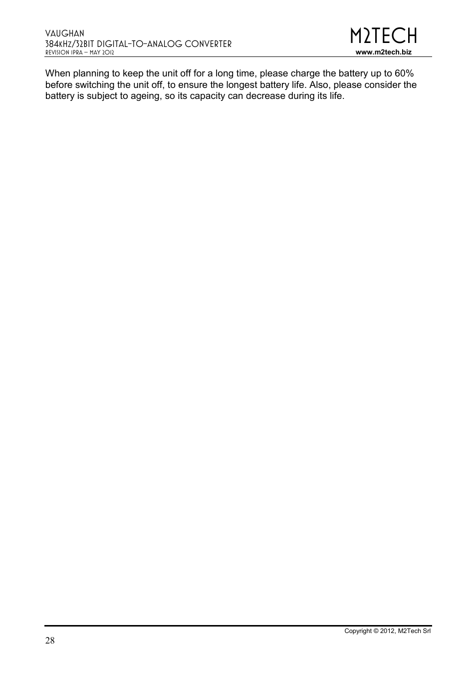 M2tech | M2TECH Vaughan User Manual | Page 28 / 33