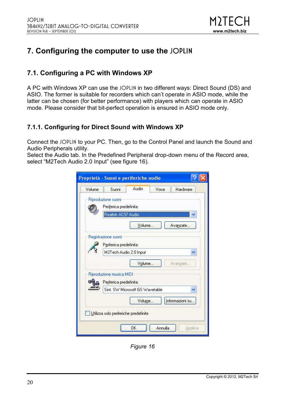 M2tech | M2TECH Joplin User Manual | Page 20 / 40