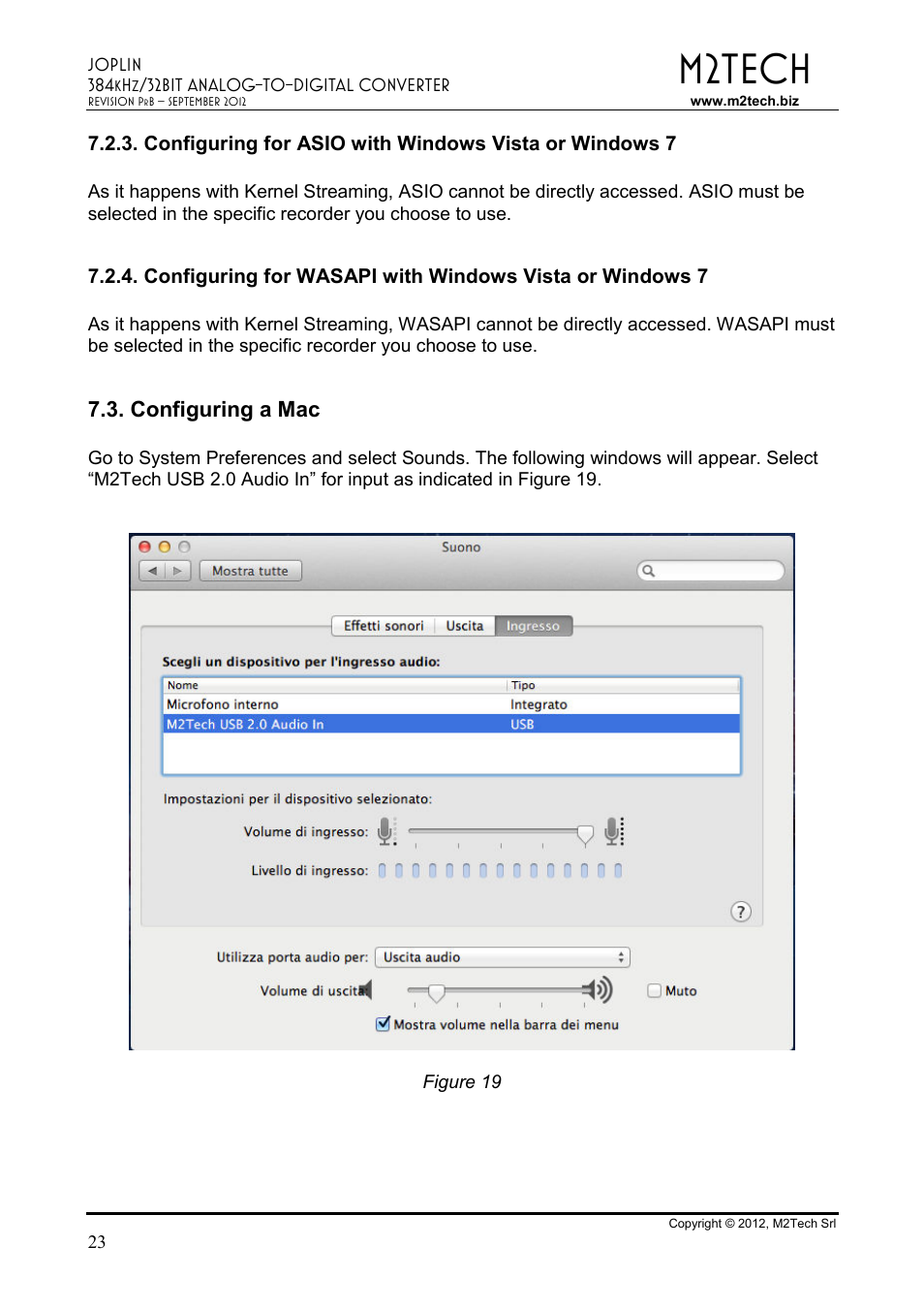 M2tech, Configuring a mac | M2TECH Joplin User Manual | Page 23 / 40