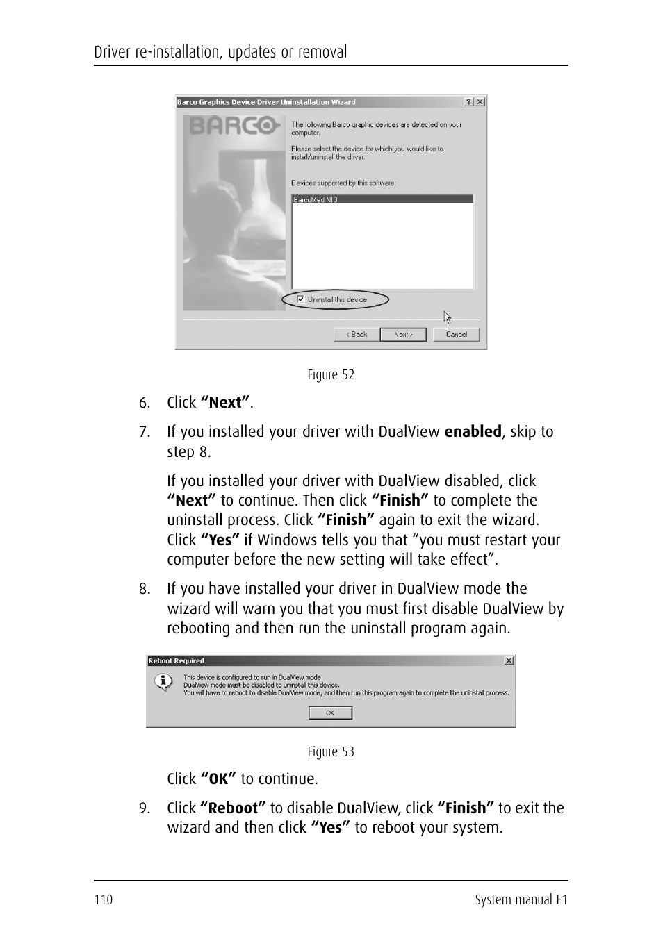 Click “next | Barco E1 User Manual | Page 109 / 124