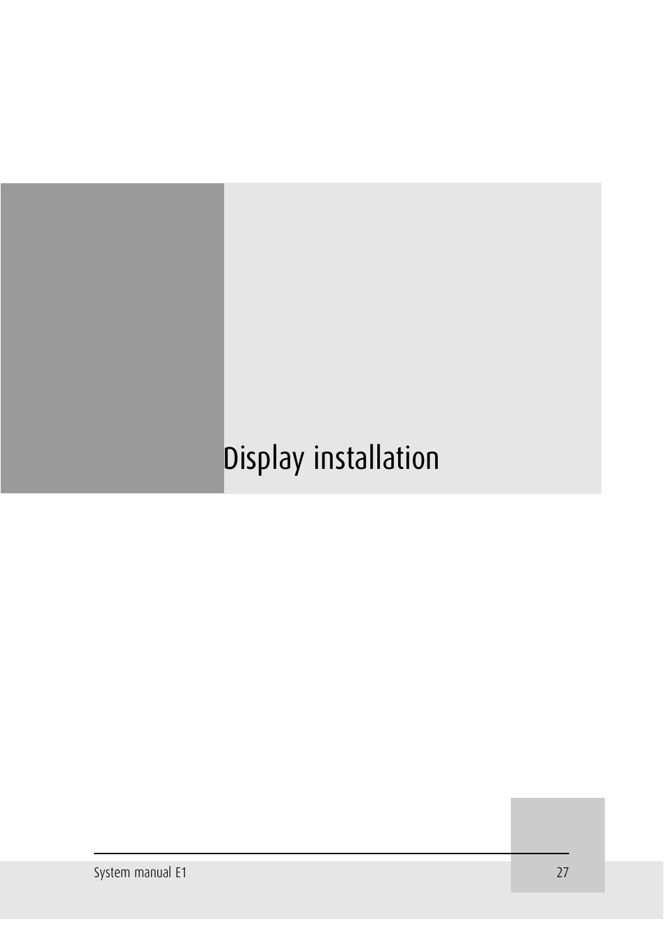 Display installation | Barco E1 User Manual | Page 26 / 124