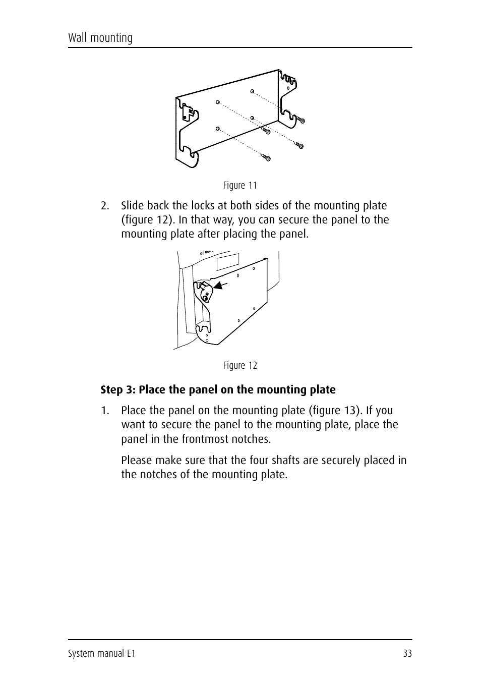 Step 3: place the panel on the mounting plate | Barco E1 User Manual | Page 32 / 124
