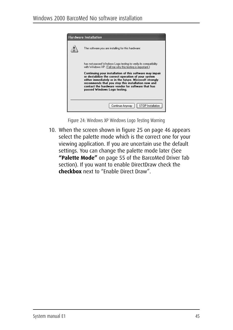 Barco E1 User Manual | Page 44 / 124