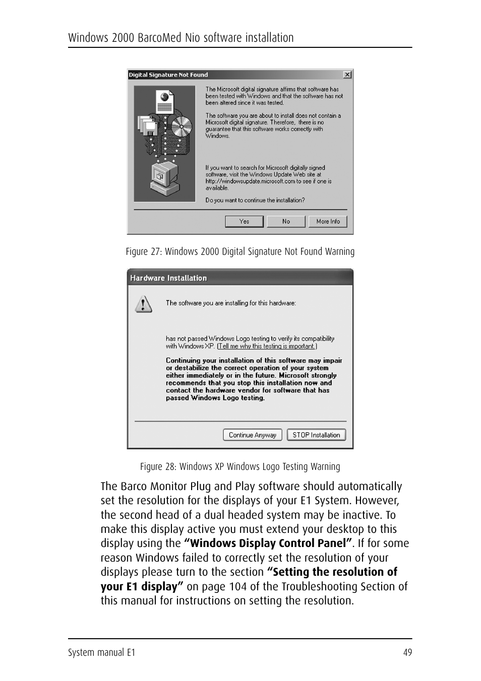Barco E1 User Manual | Page 48 / 124