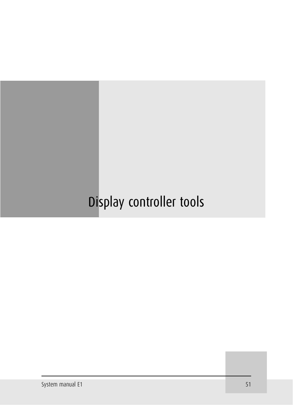 Display controller tools | Barco E1 User Manual | Page 50 / 124