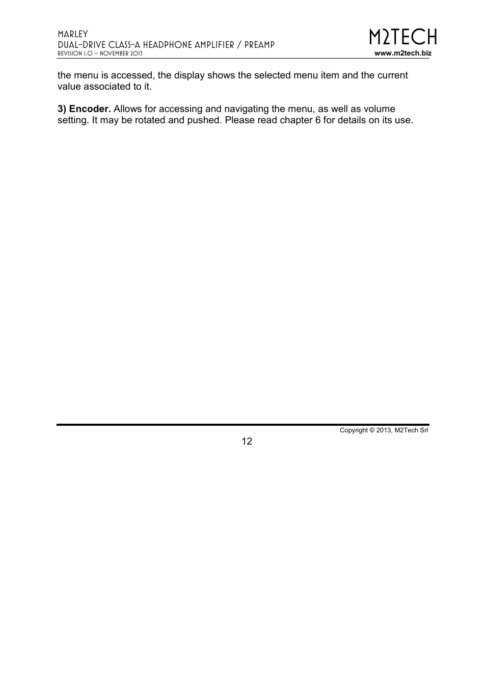 M2tech | M2TECH Marley User Manual | Page 12 / 32