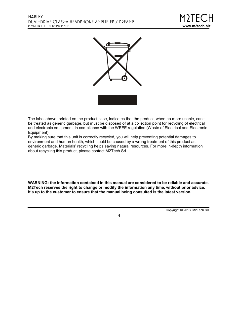 M2tech | M2TECH Marley User Manual | Page 4 / 32
