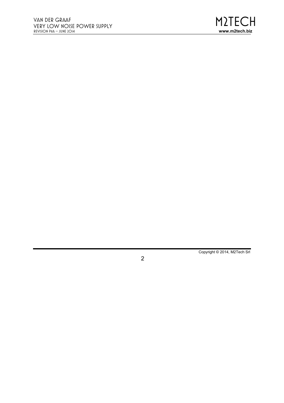 M2tech | M2TECH Van der Graaf User Manual | Page 2 / 22