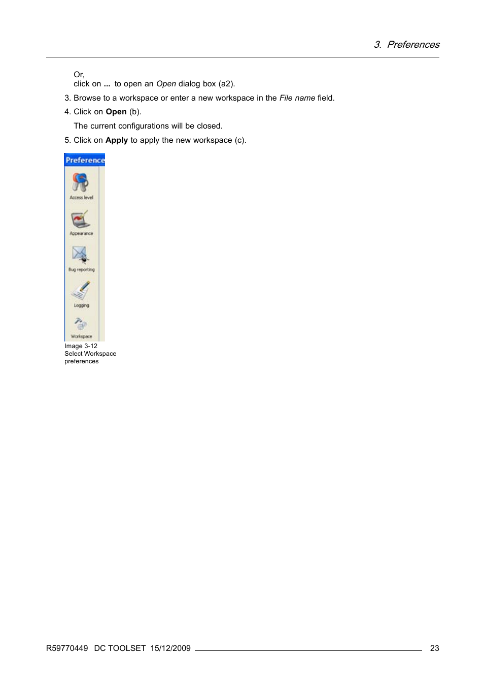 Preferences | Barco R59770449/01 User Manual | Page 27 / 79