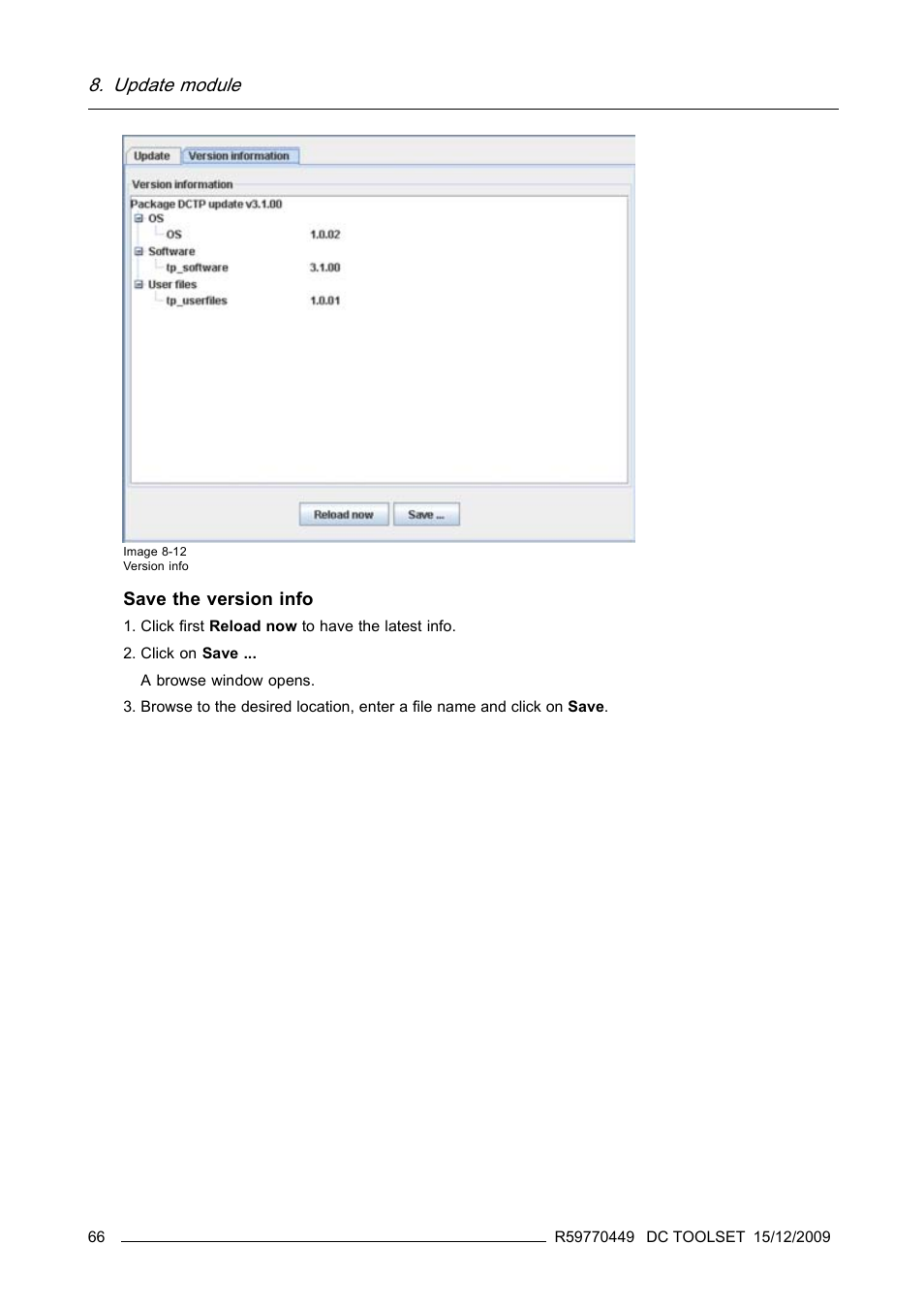 Update module | Barco R59770449/01 User Manual | Page 70 / 79