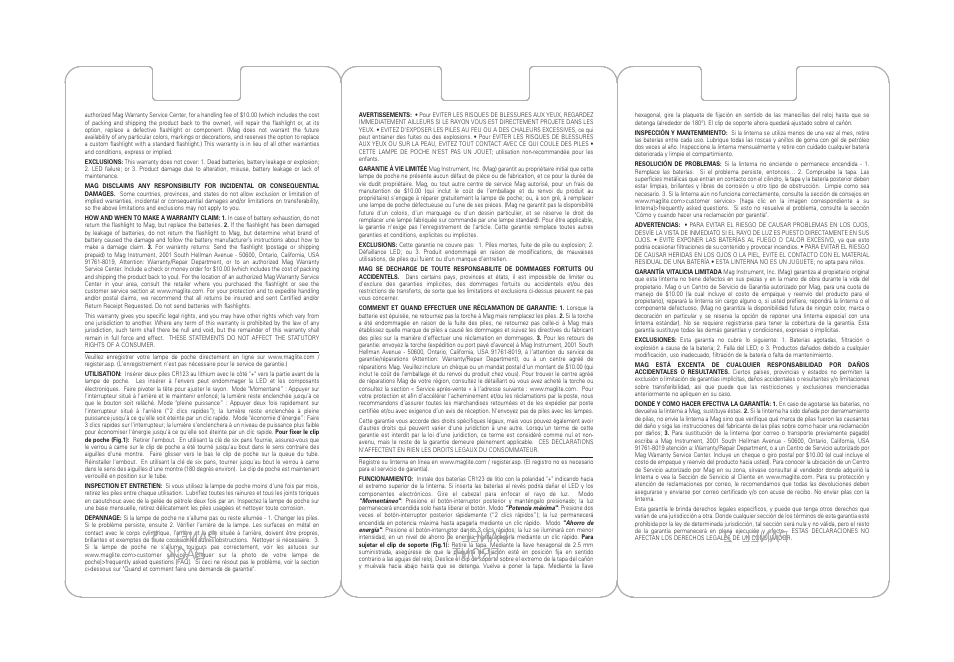 Maglite MAGTAC™ 2-Cell CR123 LED Flashlight Plain Bezel User Manual | Page 2 / 2