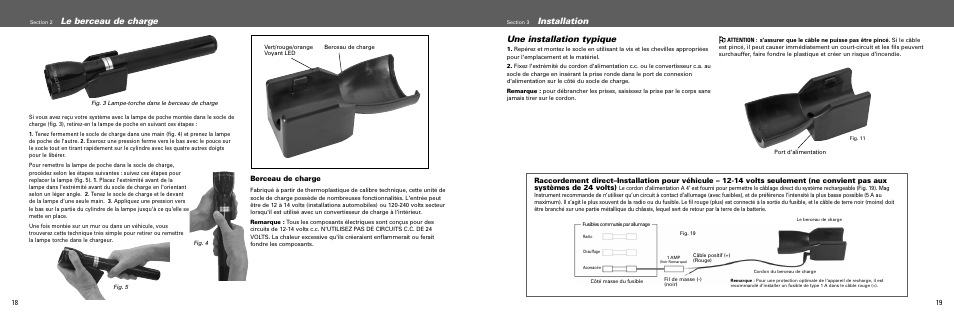Le berceau de charge, Installation, Une installation typique | Berceau de charge | Maglite MAGCHARGER LED Rechargeable System User Manual | Page 10 / 20