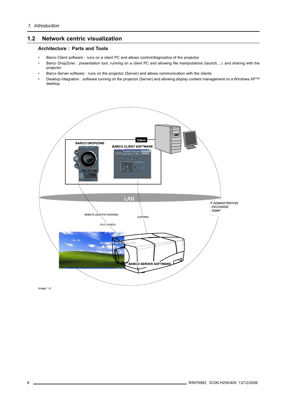 2 network centric visualization, Network centric visualization | Barco ICON H250/400 R9010510 User Manual | Page 12 / 154