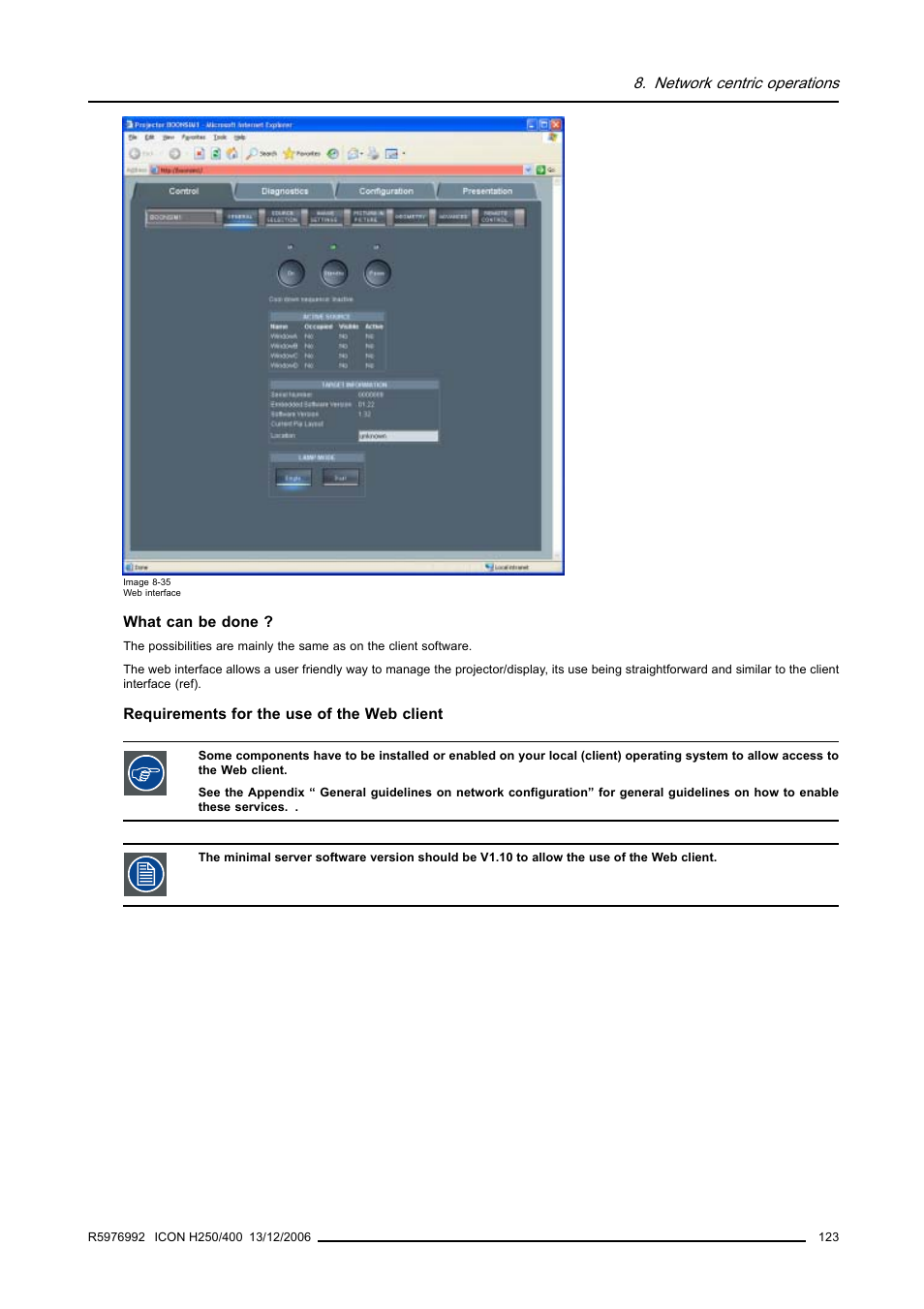 Barco ICON H250/400 R9010510 User Manual | Page 129 / 154