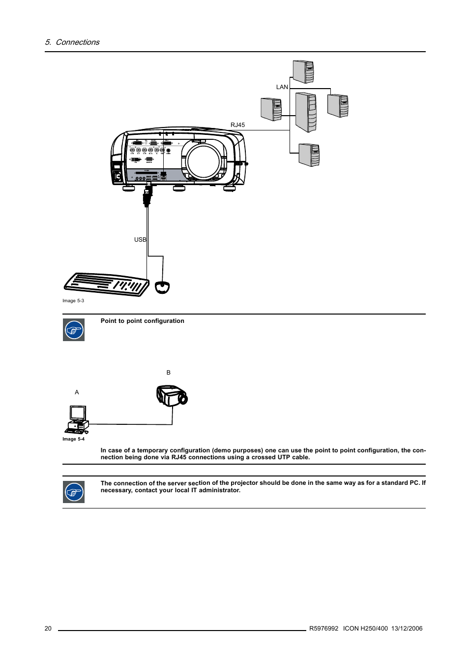 Connections | Barco ICON H250/400 R9010510 User Manual | Page 26 / 154