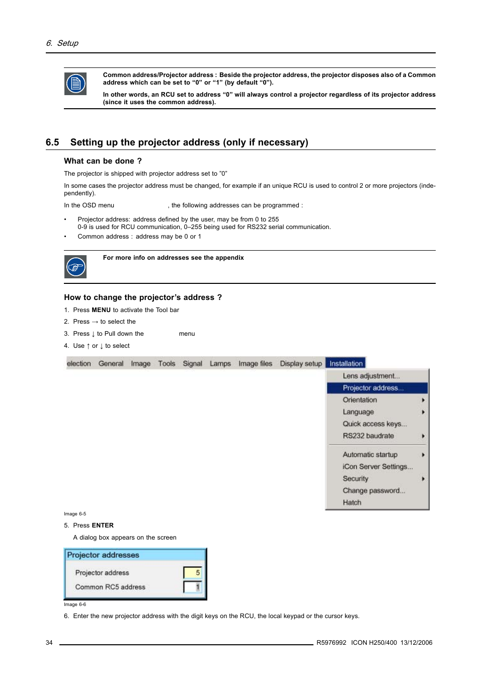 Barco ICON H250/400 R9010510 User Manual | Page 40 / 154