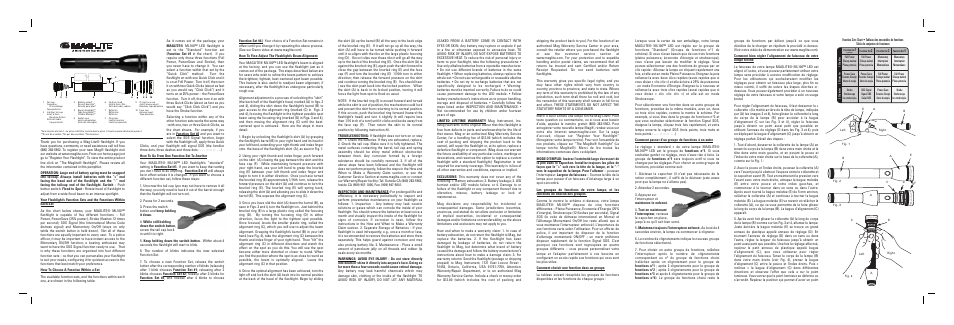 Maglite 100-S2DX6 User Manual | 2 pages