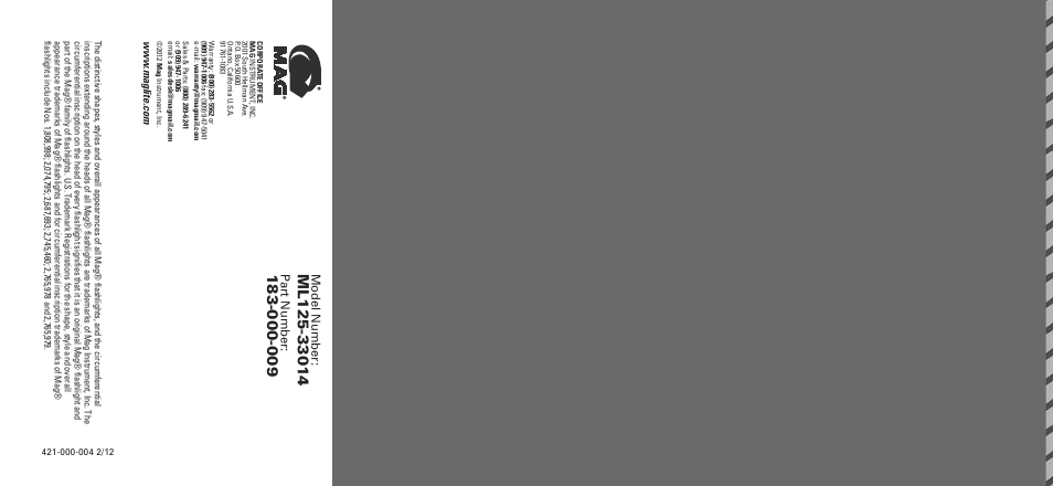 Maglite ML125-33014 User Manual | 26 pages